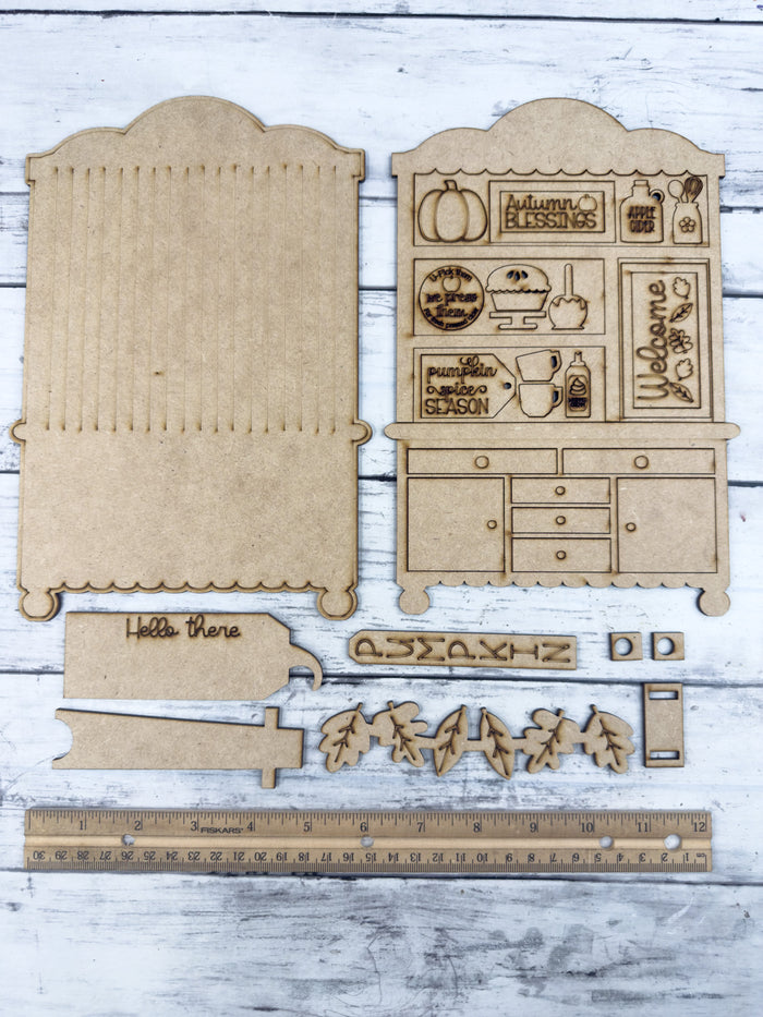 Fancy Mini Autumn Blessings Hutch DIY Craft Kit