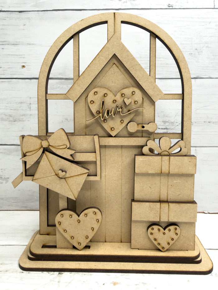 Love Letter Valentine Trio Insert for Interchangeable Window Base DIY Kit