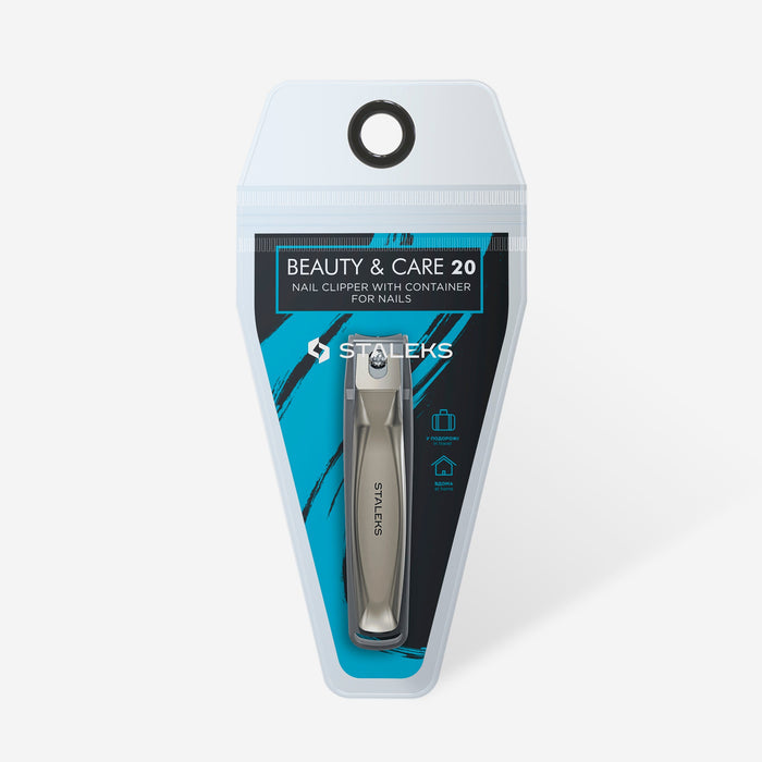 Nail clipper BEAUTY & CARE 20 - with container for nails-Nail Clippers-STALEKS PRO-Gel Essentialz
