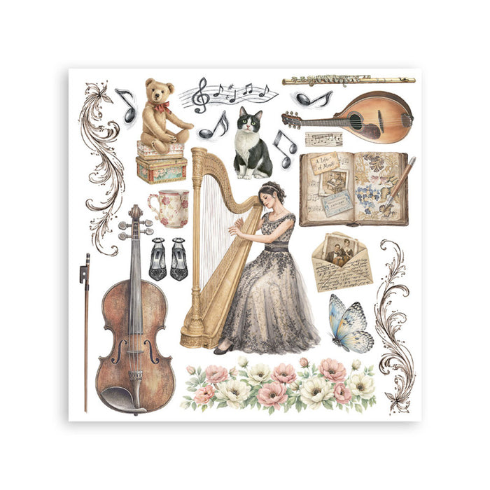 Stamperia - Rub-on Kit - Symphony. Available at Embellish Away located in Bowmanville Ontario Canada.
