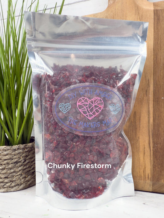 16 oz. Chunky Fire Storm Crushed Glass 3-6 mm