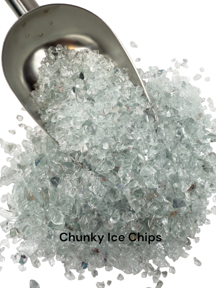 16 oz. Chunky Ice Chips Crushed Glass 3-6 mm
