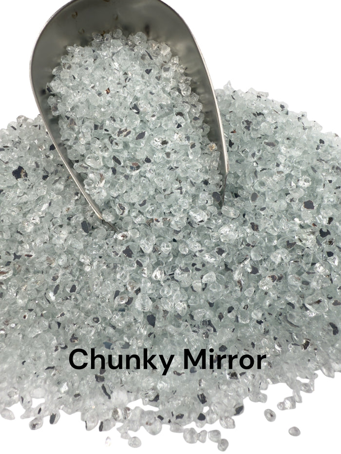 16 oz. Chunky Mirror Crushed Glass 3-6 mm