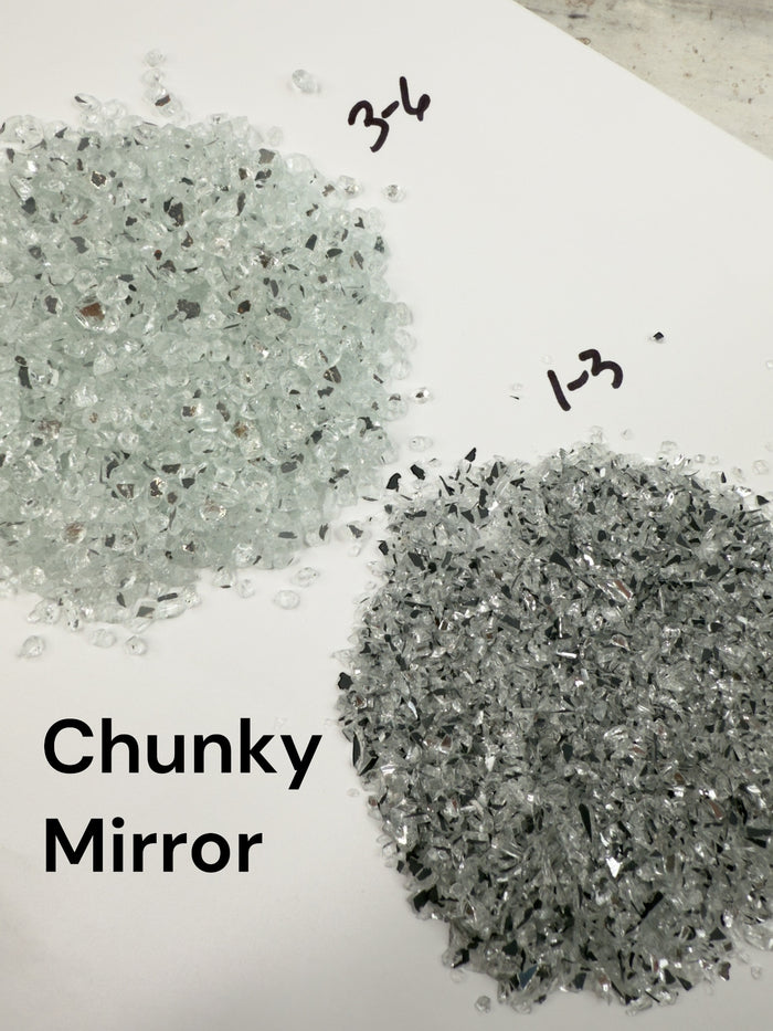16 oz. Chunky Mirror Crushed Glass 3-6 mm