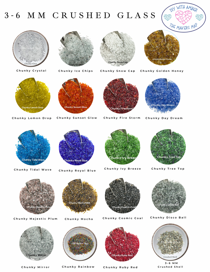 16 oz. Chunky Mirror Crushed Glass 3-6 mm