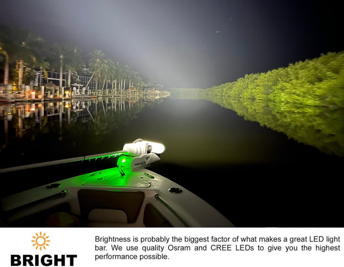 4 Inch Black Marine LED Spreader Light - Pro Series 3.0 | Scene (40W)