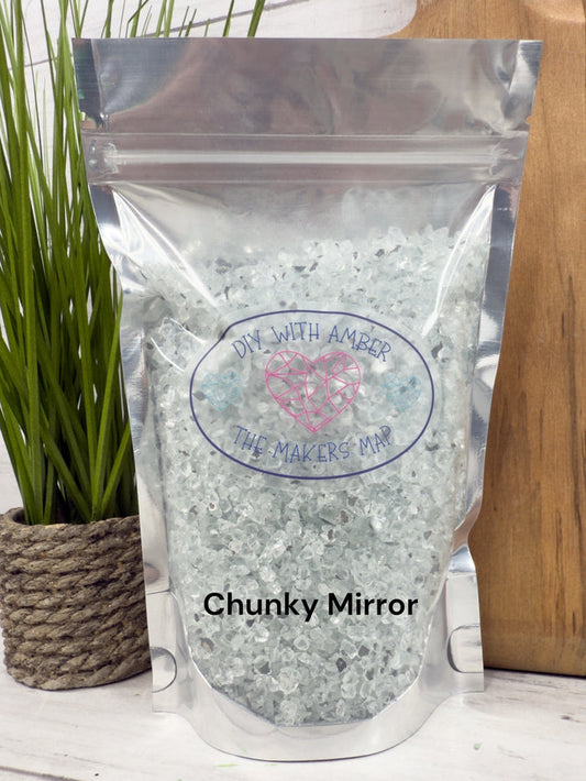 8 oz. Chunky Mirror Crushed Glass 3-6 mm