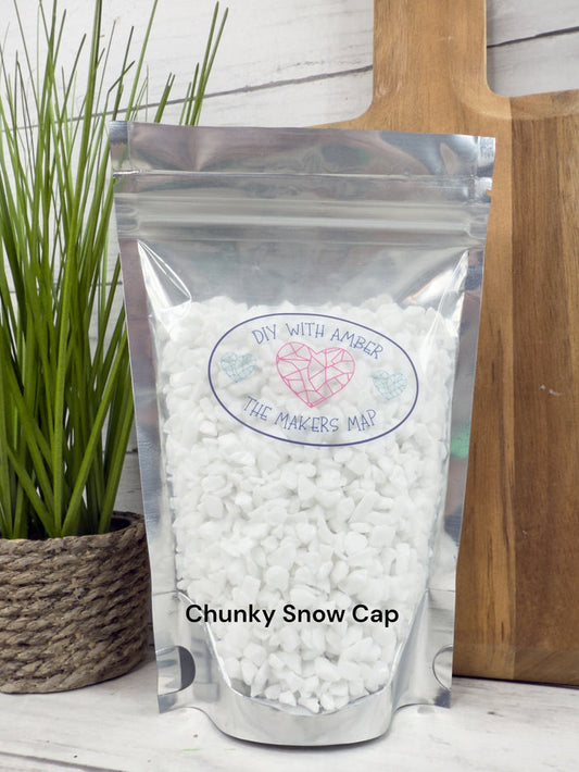 8 oz. Chunky Snow Cap Crushed Glass 3-6 mm