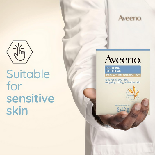 Aveeno Soothing Bath Soak Powder Sachets 8x42g  (T)