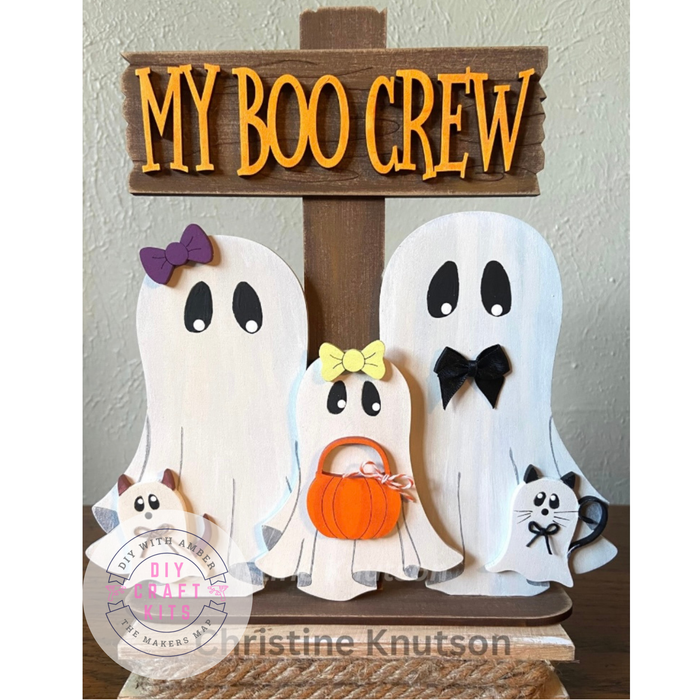 Boo Crew Family Shelf Sitter Sign DIY Kit