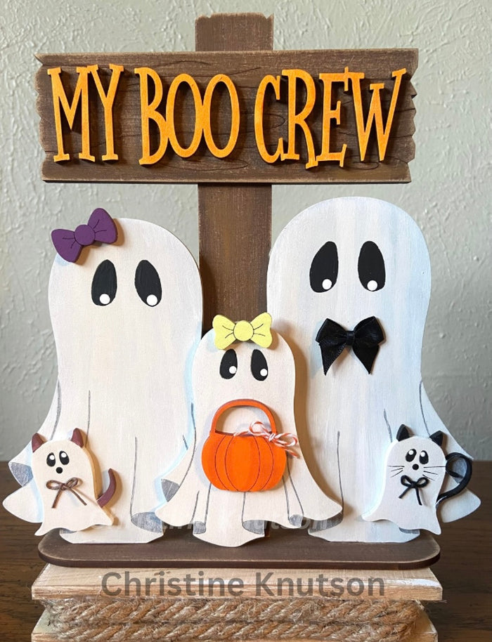 Boo Crew Family Shelf Sitter Sign DIY Kit