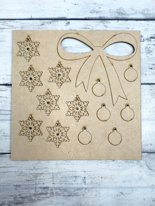 BOW Ornaments Wooden Embellishments ONLY - Style B