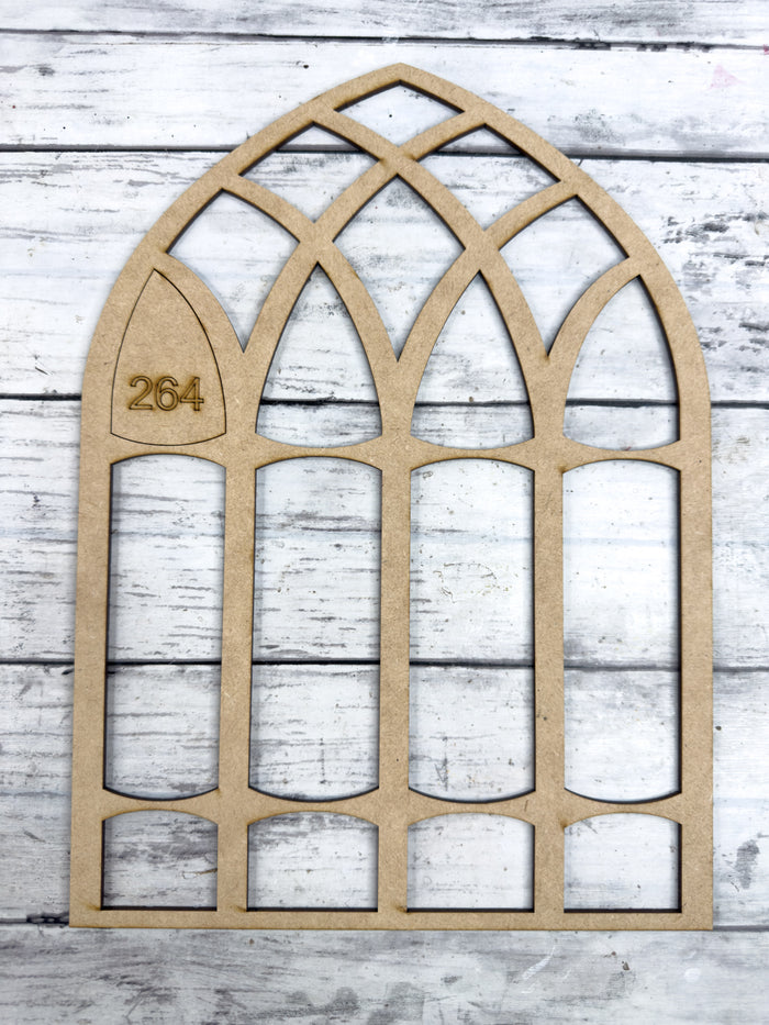 BULK Style 264 Cathedral Window Laser Cut Outline Frame Blank