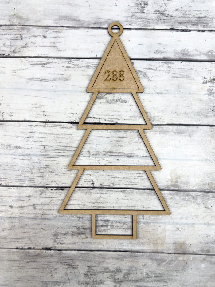 BULK Style 288 Christmas Tree Laser Cut Outline Frame Blank