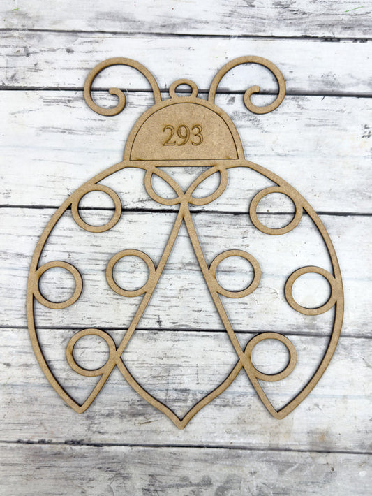 BULK Style 293 Ladybug Laser Cut Outline Frame Blank