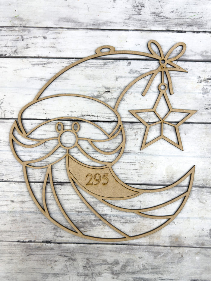 BULK Style 295 Santa Crescent Moon Laser Cut Outline Frame Blank