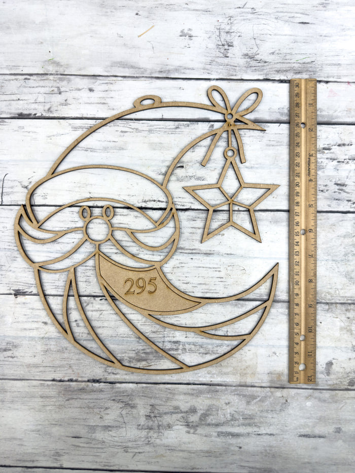 BULK Style 295 Santa Crescent Moon Laser Cut Outline Frame Blank