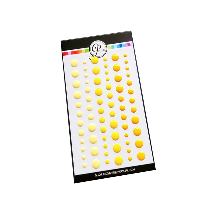 Catherine Pooler - Enamel Dots - Party Yellows. Available at Embellish Away located in Bowmanville Ontario Canada.