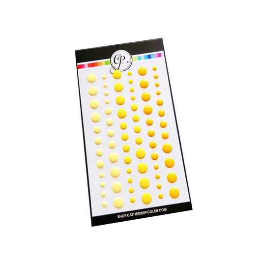 Catherine Pooler - Enamel Dots - Party Yellows. Available at Embellish Away located in Bowmanville Ontario Canada.