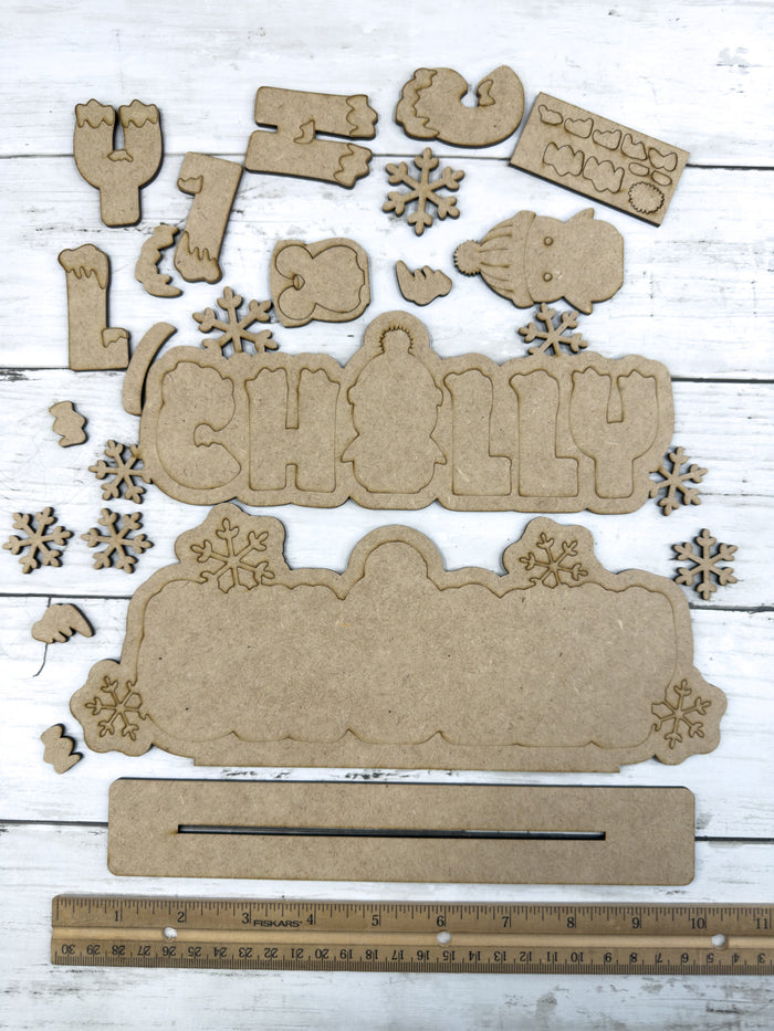 Chilly Penguin Word Sign Sitter DIY Kit