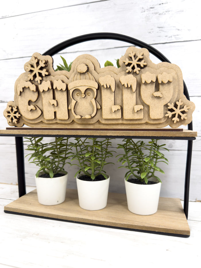 Chilly Penguin Word Sign Sitter DIY Kit