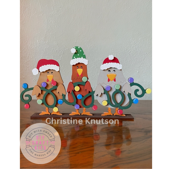Christmas Lights Chickens DIY Kit