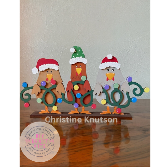 Christmas Lights Chickens DIY Kit