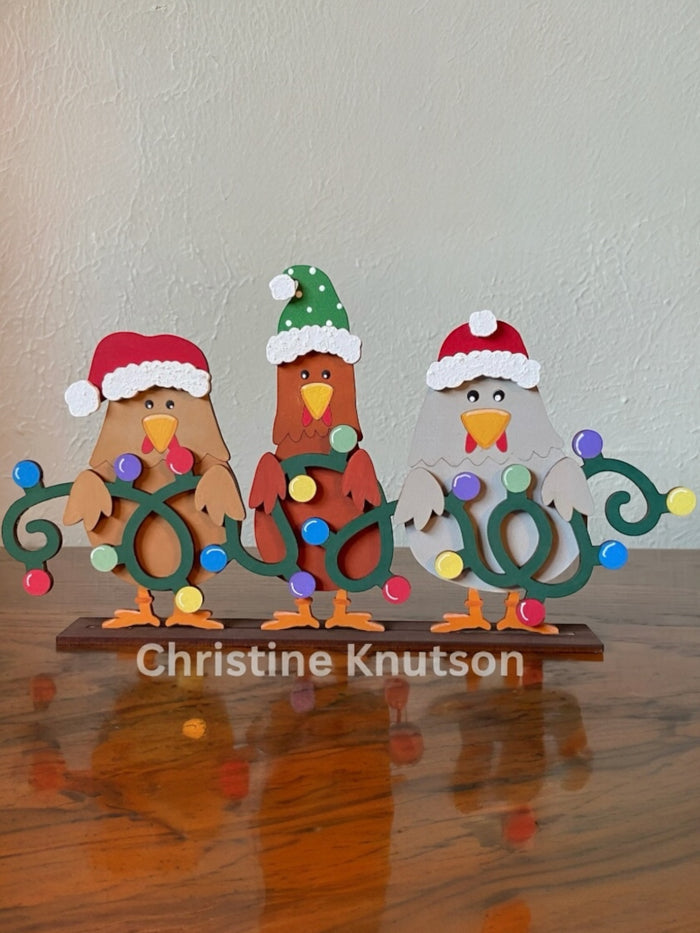 Christmas Lights Chickens DIY Kit