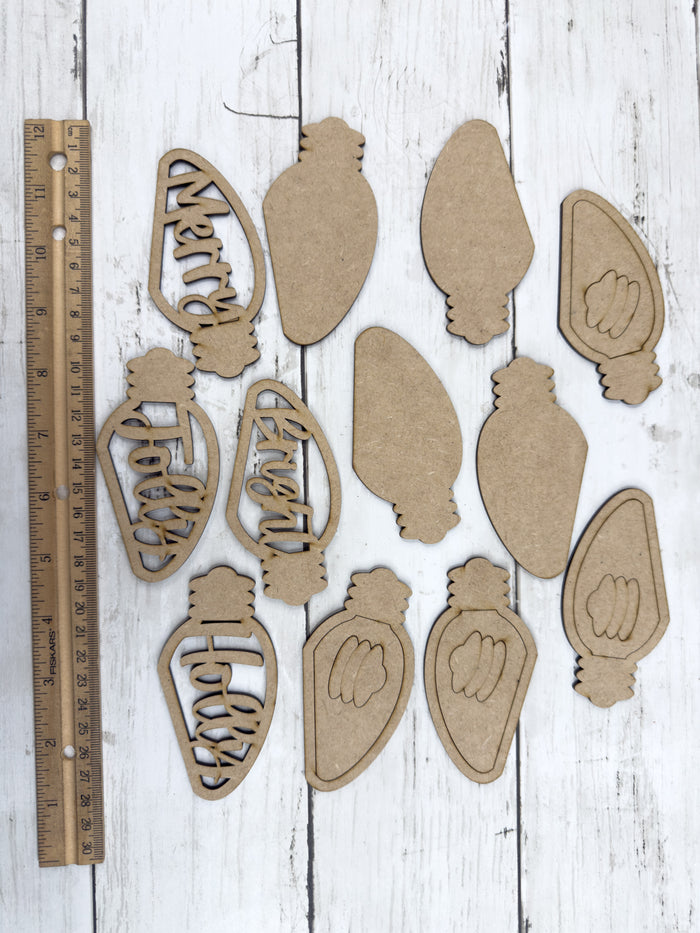 Christmas Words Light Bulbs DIY Kit