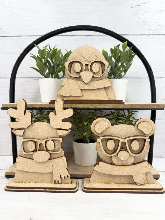 Cool Nerdy Reindeer Head Sitter DIY Kit