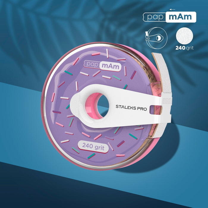 Disposable papmAm file tape EXPERT - in a plastic case-Abrasives-STALEKS PRO-240 grit-Gel Essentialz