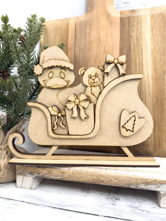 Duck Christmas Sleigh DIY Kit