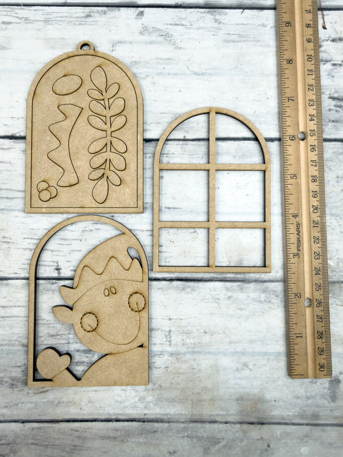 Elf Arch Window Ornament DIY Kit