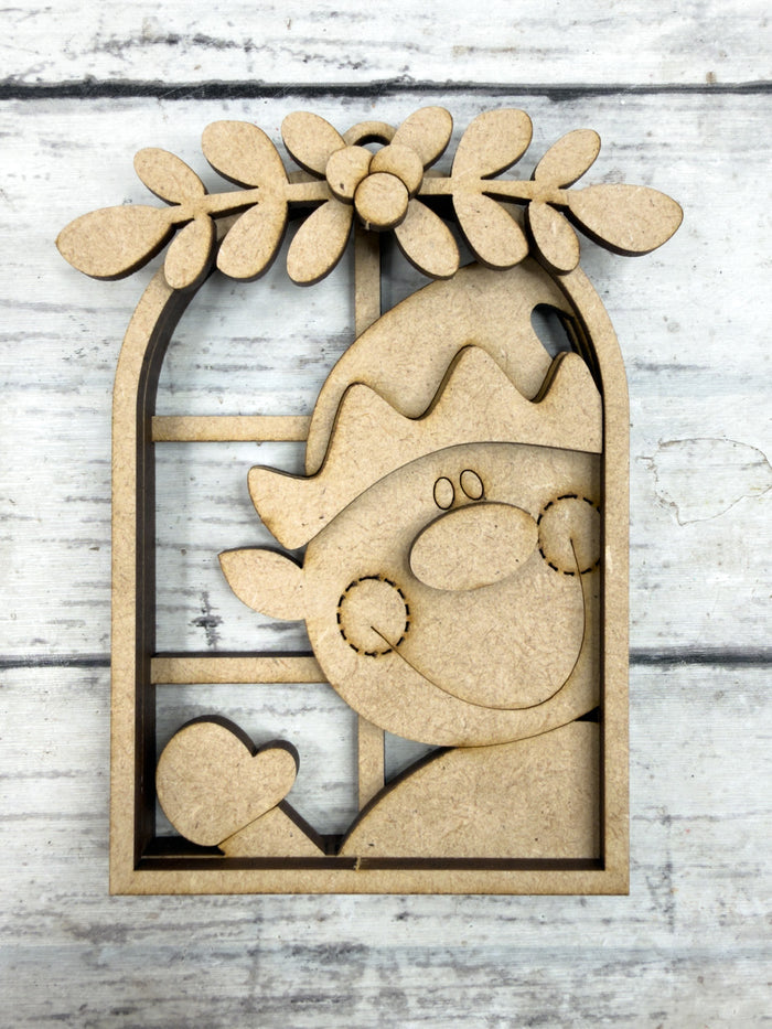 Elf Arch Window Ornament DIY Kit