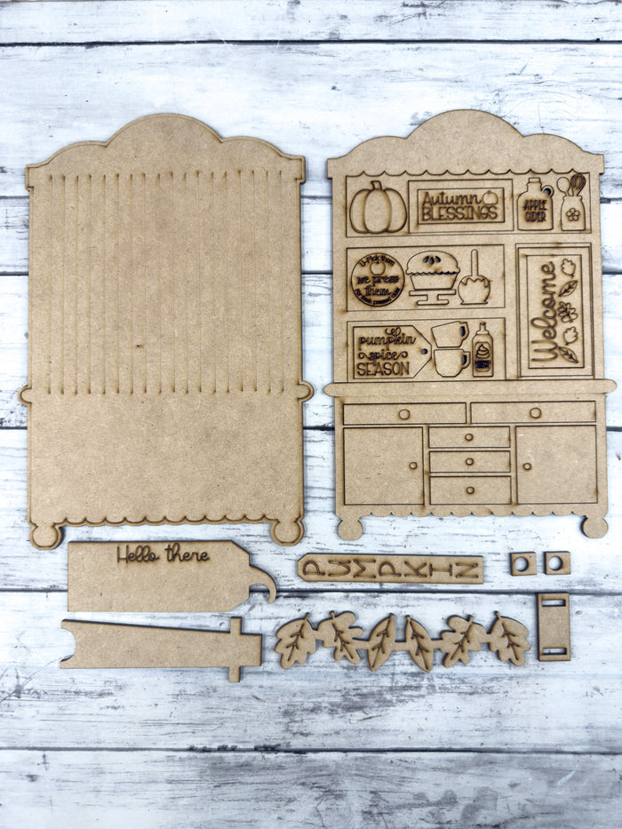 Fancy Mini Autumn Blessings Hutch DIY Craft Kit