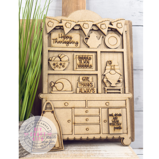 Fancy Mini Thanksgiving Gnome Hutch DIY Craft Kit