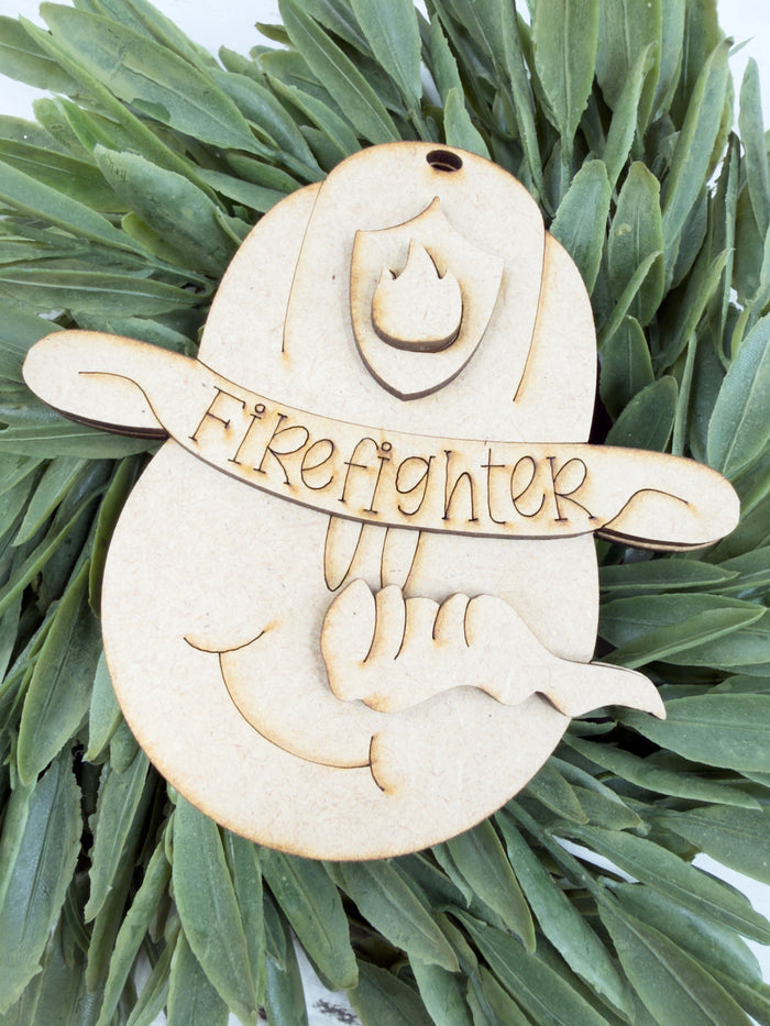 Firefighter Snowman Ornament DIY Kit