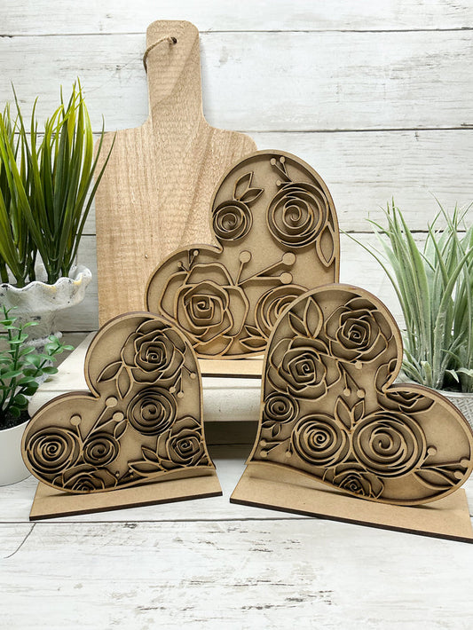 Floral Hearts Trio Sitters DIY Kit