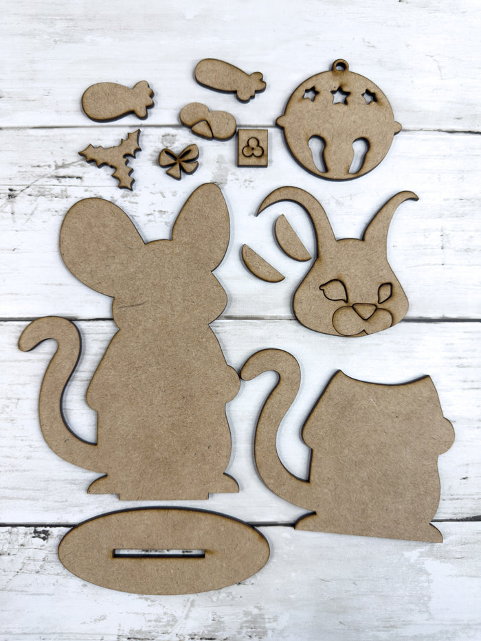 Flourish Christmas Mouse Sitter DIY Kit
