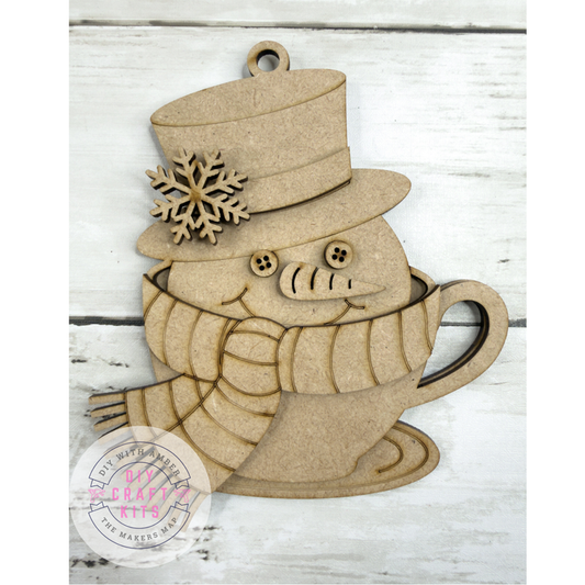 Flourish Snowman Mug Ornament DIY Kit