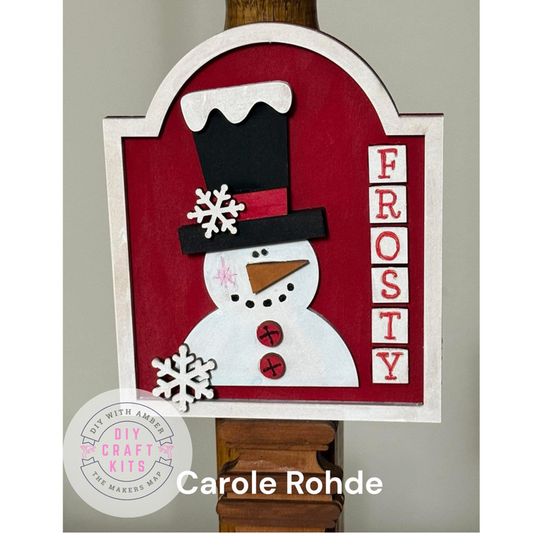 Frosty Snowman Insert for Spindle Base