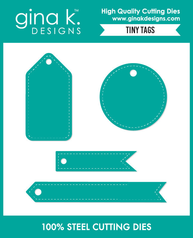 Gina K. Designs - Dies - Tiny Tags. Available at Embellish Away in Bowmanville Ontario Canada.
