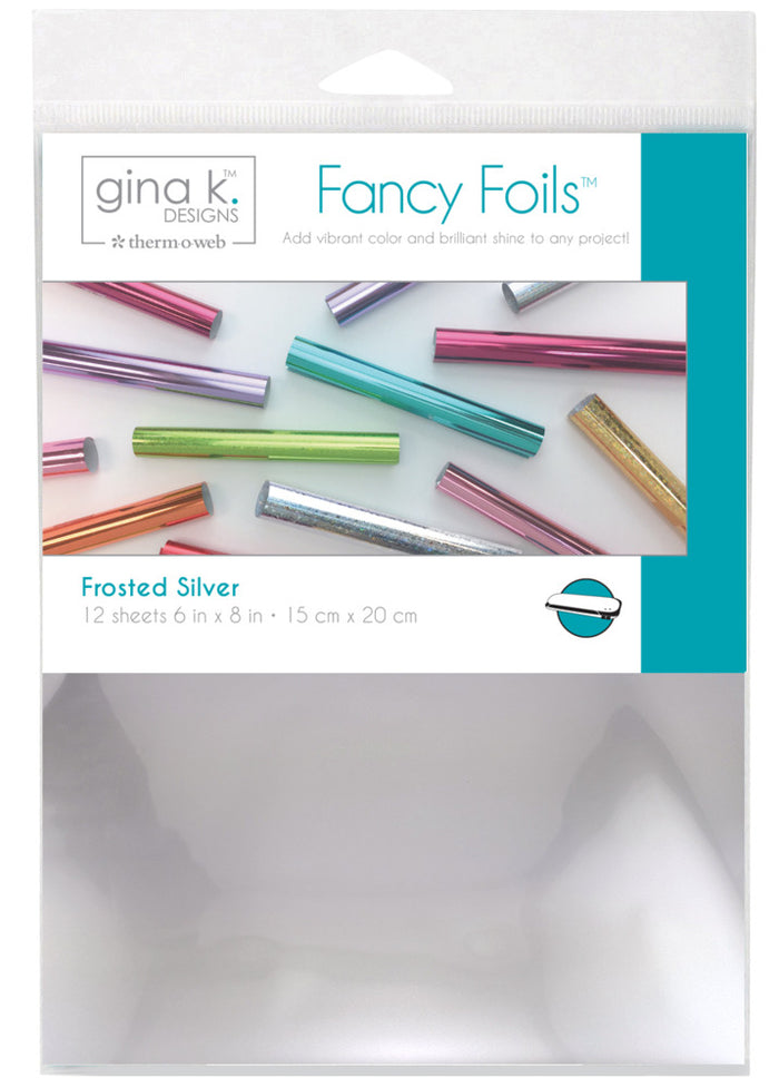Gina K. Designs - Fancy Foils - 6x8 - Frosted Silver - Matte Finish. Add sparkle and shine with Fancy Foils. Available at Embellish Away located in Bowmanville Ontario.