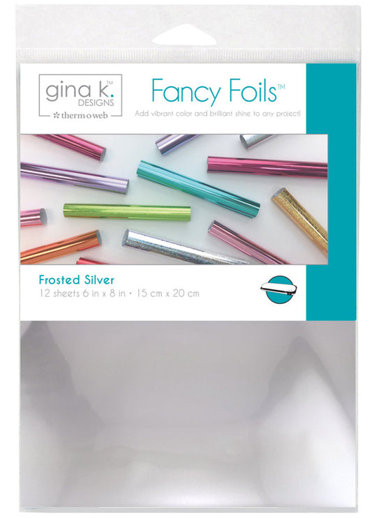 Gina K. Designs - Fancy Foils - 6x8 - Frosted Silver - Matte Finish. Add sparkle and shine with Fancy Foils. Available at Embellish Away located in Bowmanville Ontario.