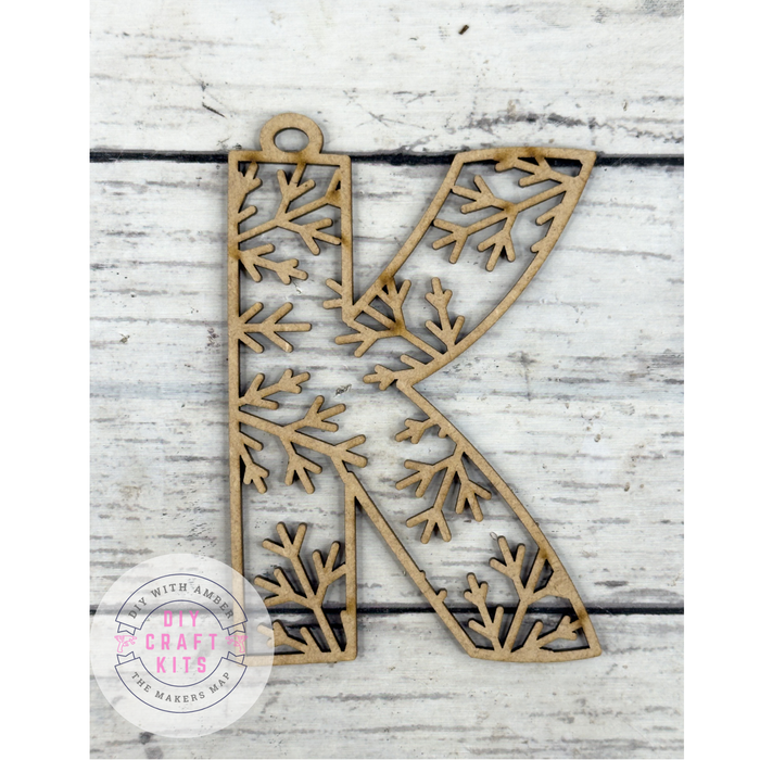 Hollow Letter K Ornament DIY