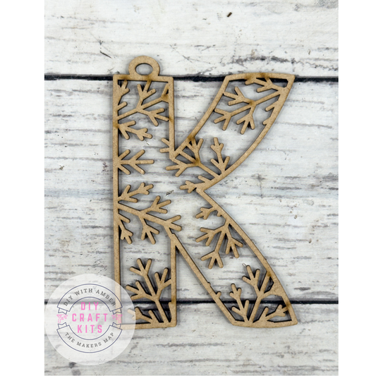 Hollow Letter K Ornament DIY