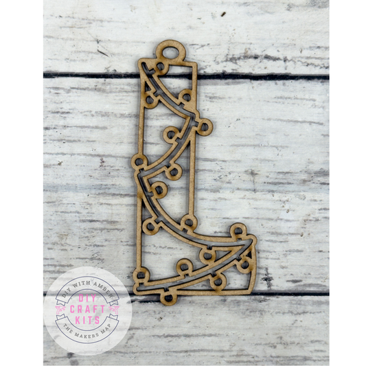 Hollow Letter L Ornament DIY