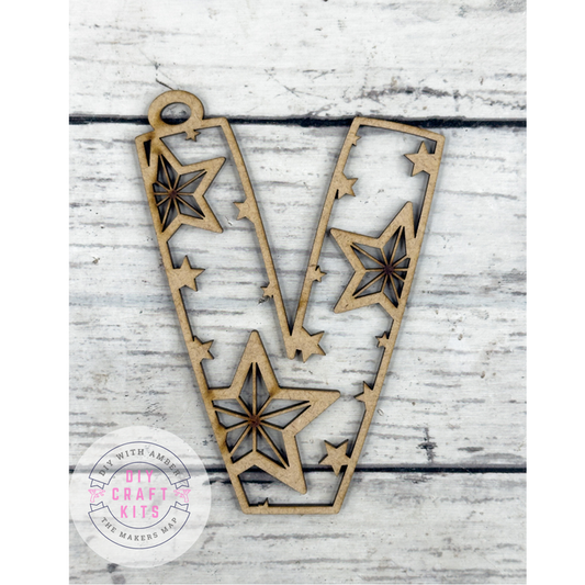 Hollow Letter V Ornament DIY