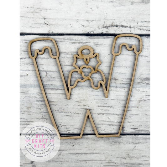Hollow Letter W Ornament DIY