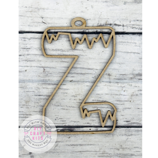 Hollow Letter Z Ornament DIY